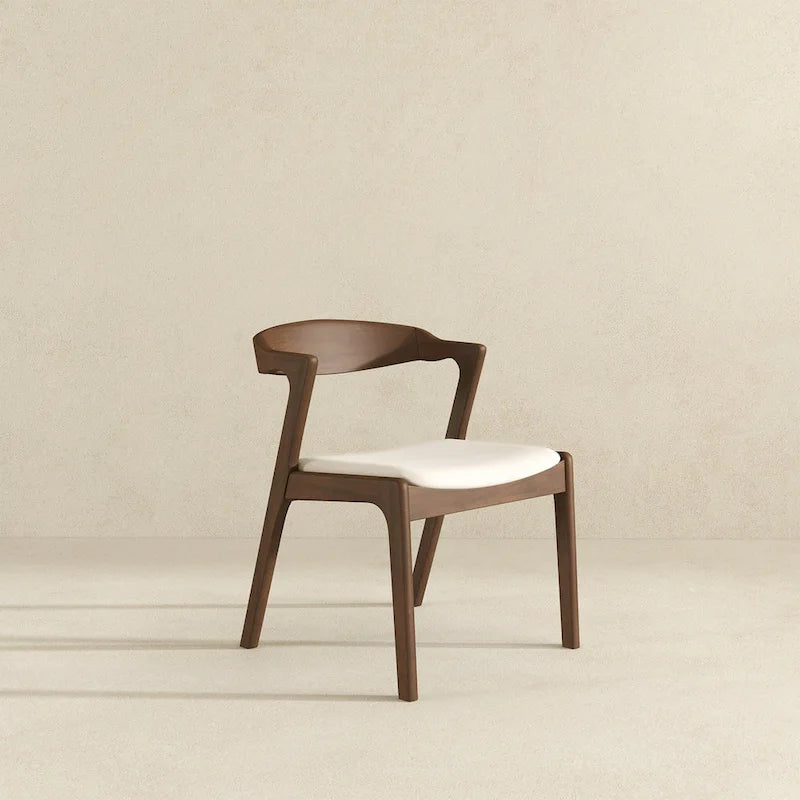 Solid Wood Cream Dining Chair (Set Of 2)