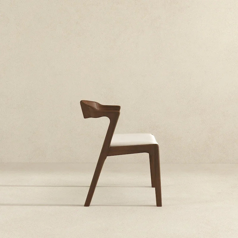 Solid Wood Cream Dining Chair (Set Of 2)