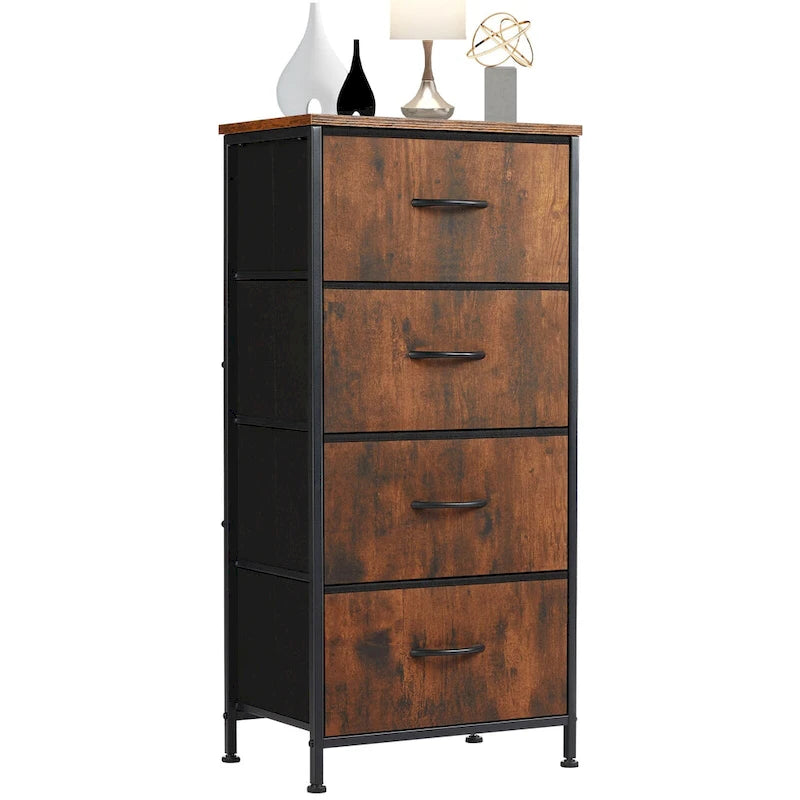 4-Drawer Fabric Dresser, Foldable Storage Cabinet Organizer