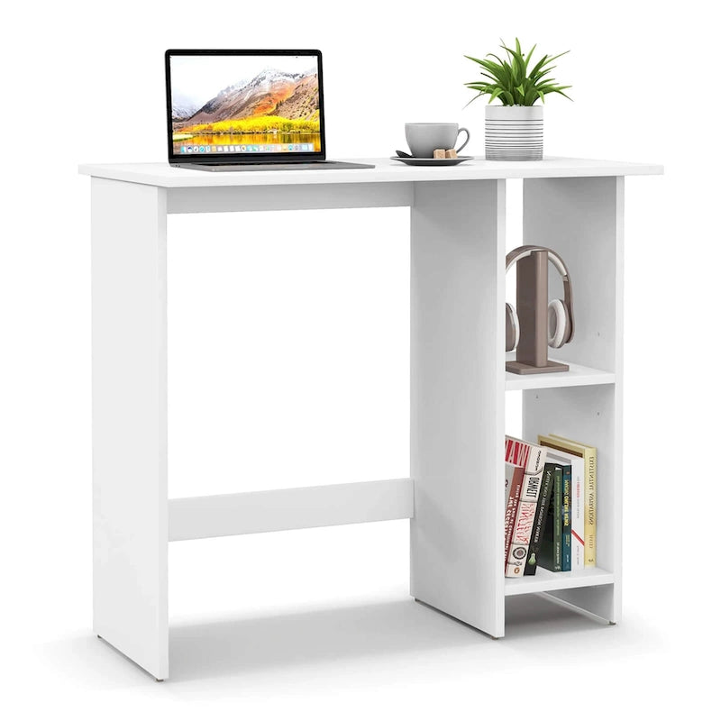 Small Computer Desk with Storage Modern Writing Desk with