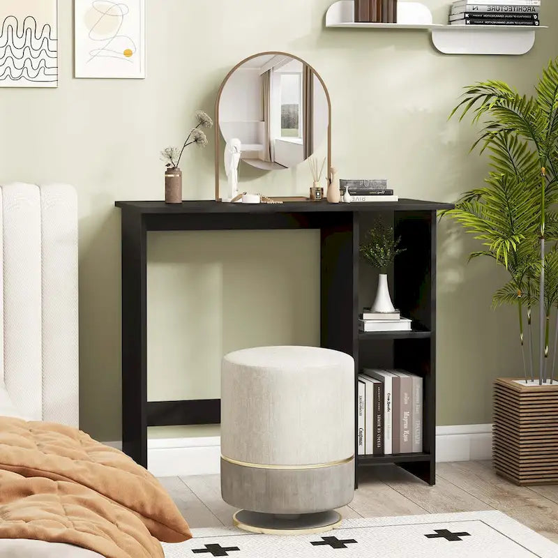 Small Computer Desk with Storage Modern Writing Desk with