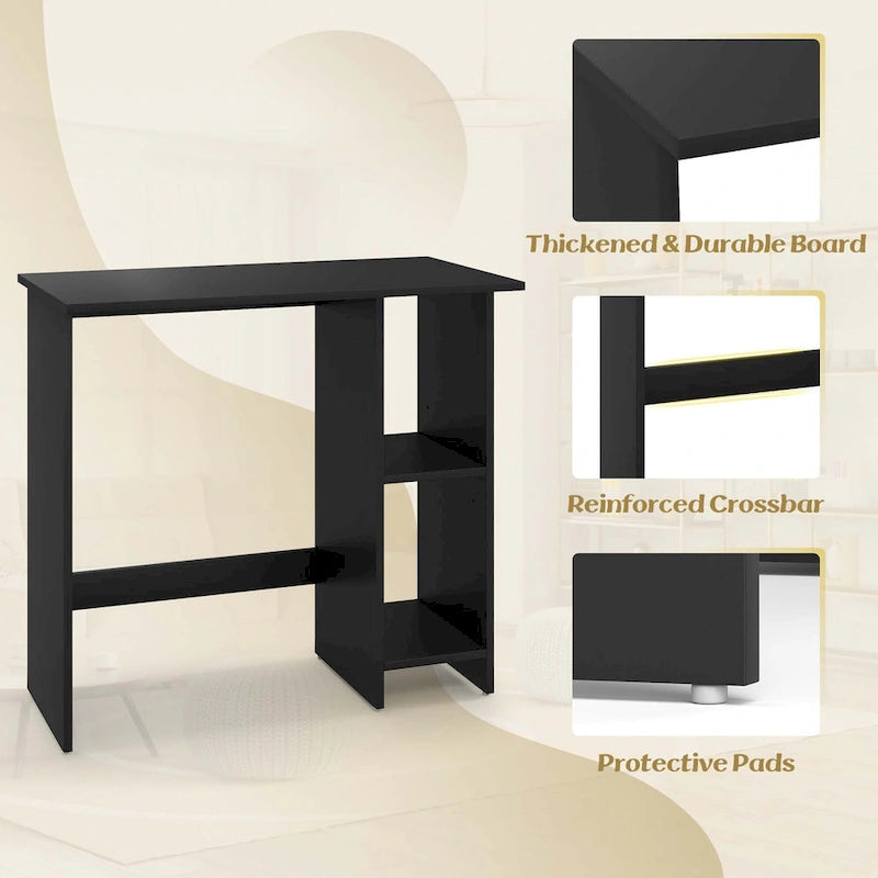 Small Computer Desk with Storage Modern Writing Desk with