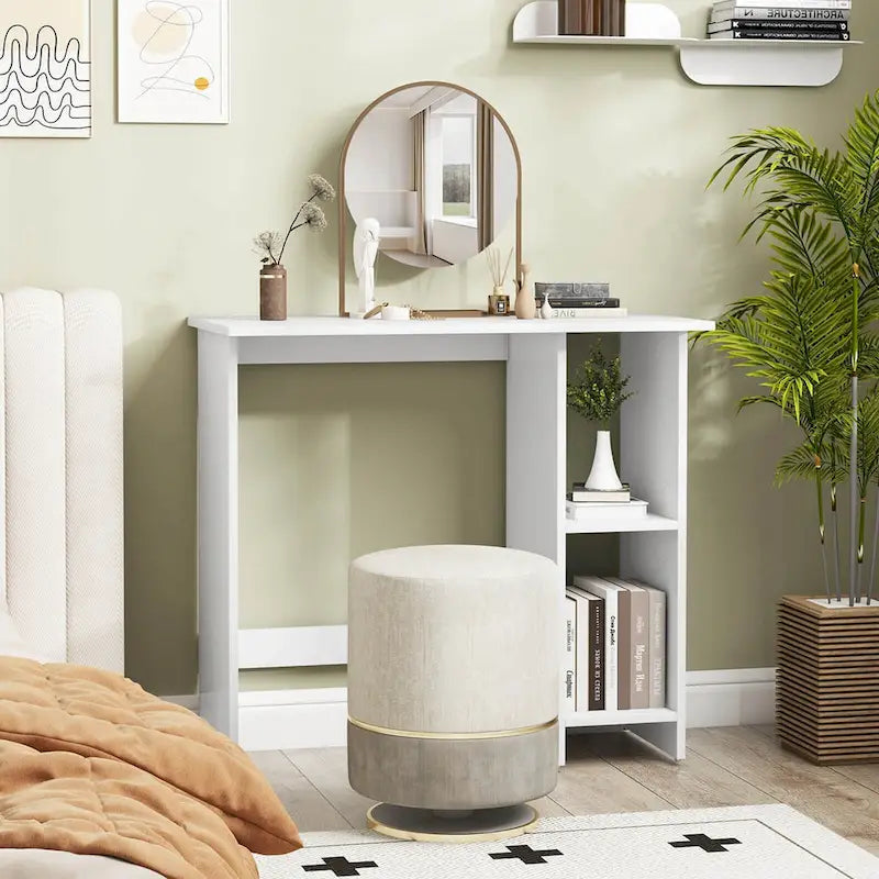 Small Computer Desk with Storage Modern Writing Desk with