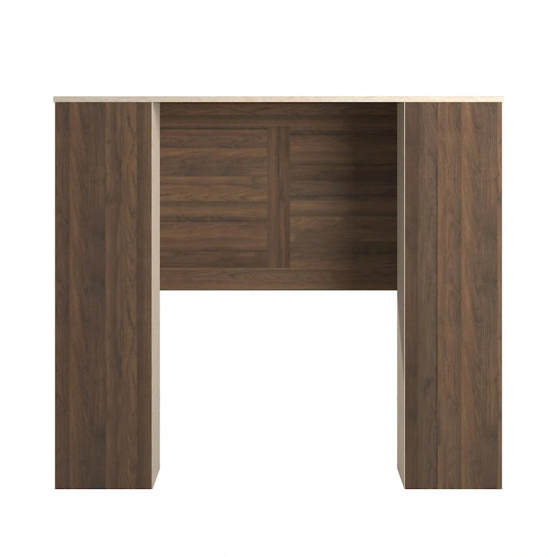Walnut Finish Full Storage Headboard