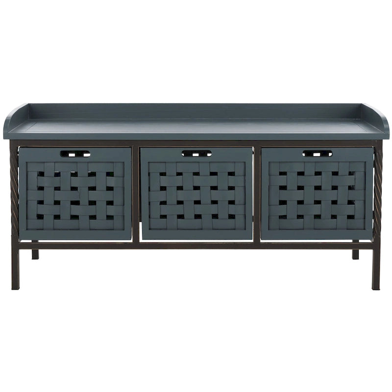 Honey Oak Storage Bench - 42.5 x 15.5 x 20 - 43Wx16Dx20H