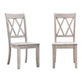 Double X Back Wood Dining Chairs (Set of 2)