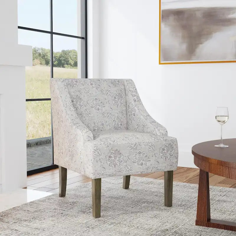 Upholstered Swoop Arm Chair