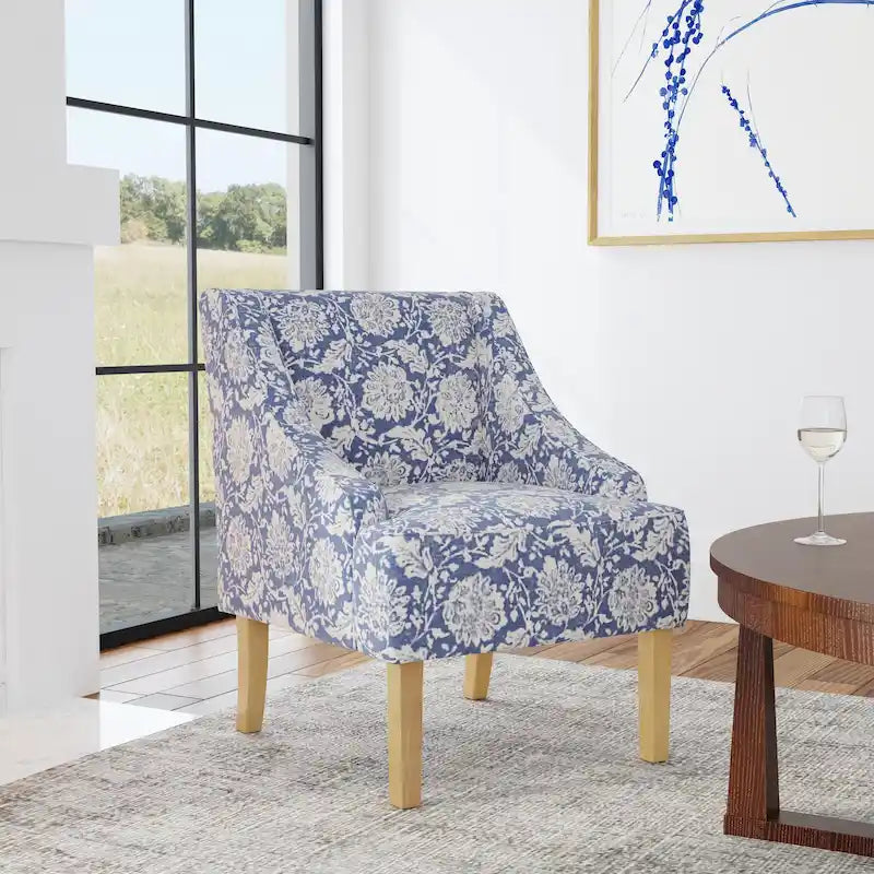 Upholstered Swoop Arm Chair