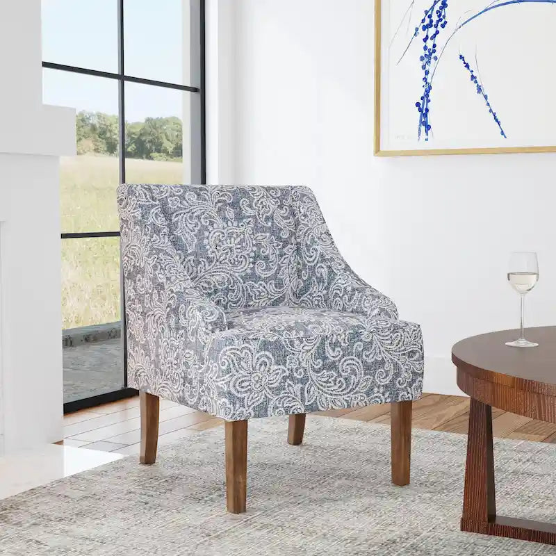 Upholstered Swoop Arm Chair