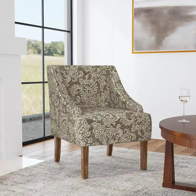 Upholstered Swoop Arm Chair