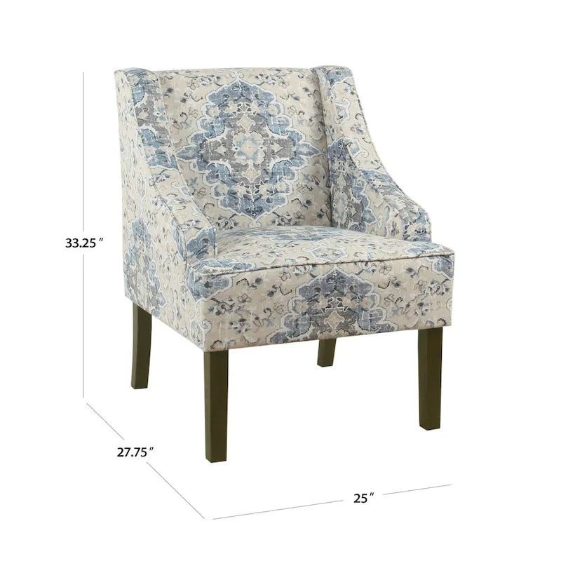 Upholstered Swoop Arm Chair