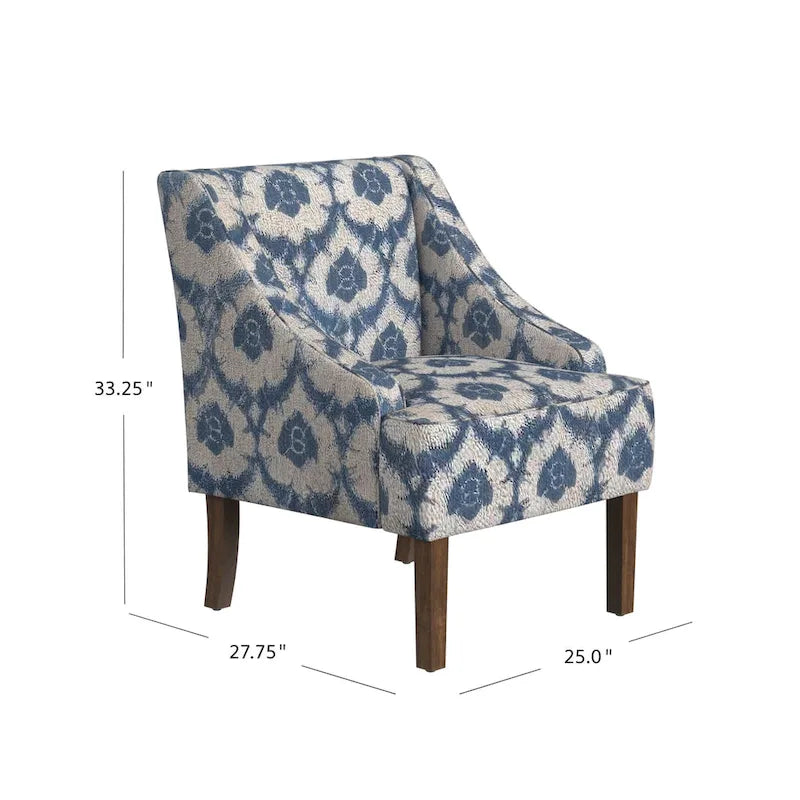Upholstered Swoop Arm Chair