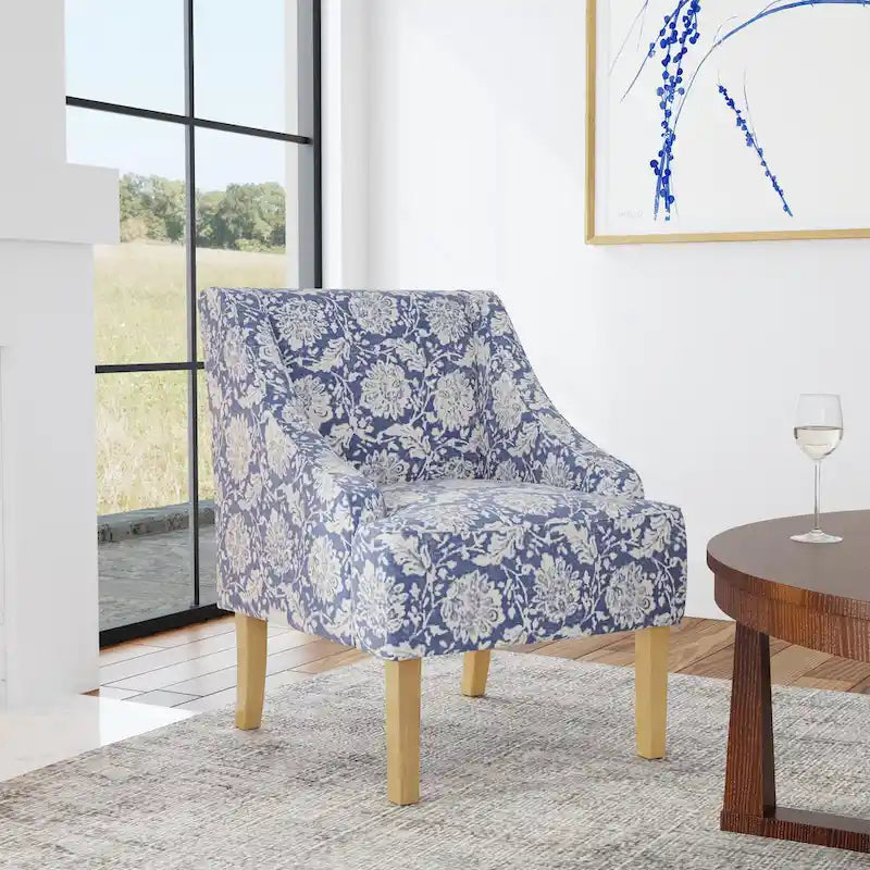 Upholstered Swoop Arm Chair