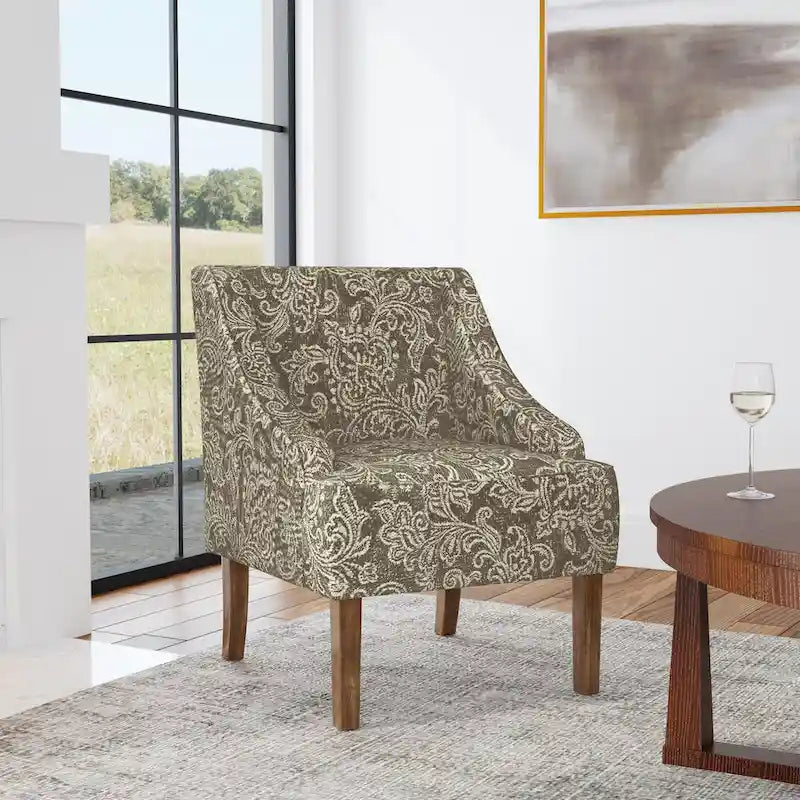 Upholstered Swoop Arm Chair