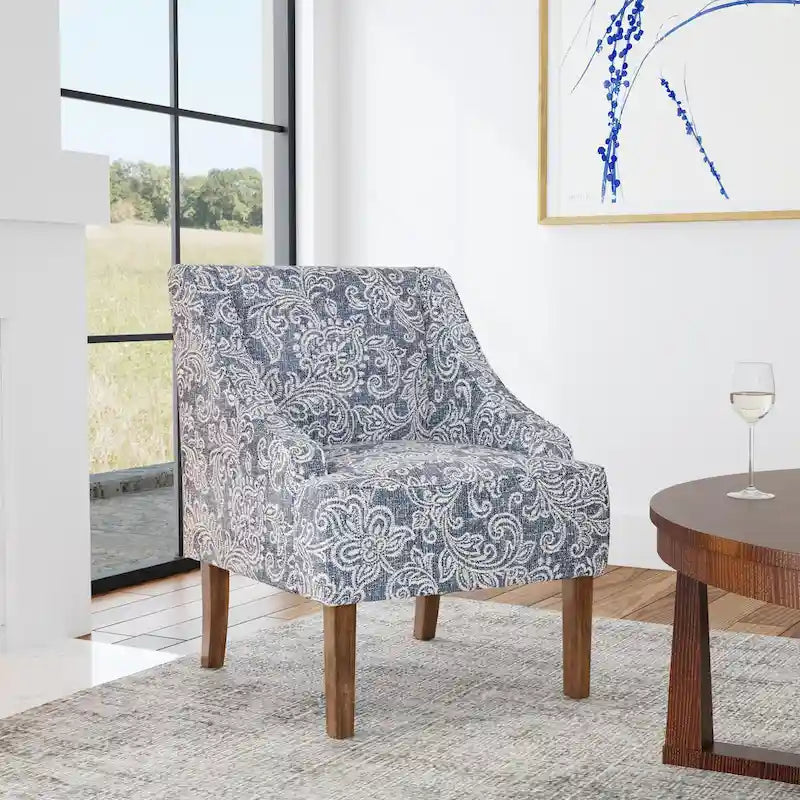 Upholstered Swoop Arm Chair