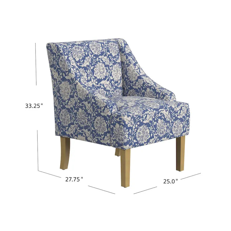 Upholstered Swoop Arm Chair
