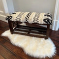 HERAT ORIENTAL Handmade Cotton Dhurrie Upholstered Storage Bench