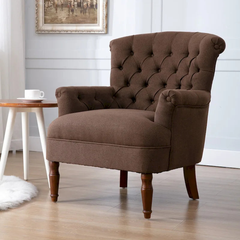 Tufted Fabric Oversized Club Chair