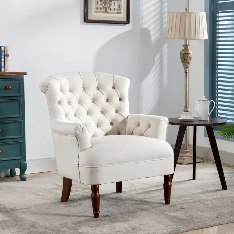 Tufted Fabric Oversized Club Chair