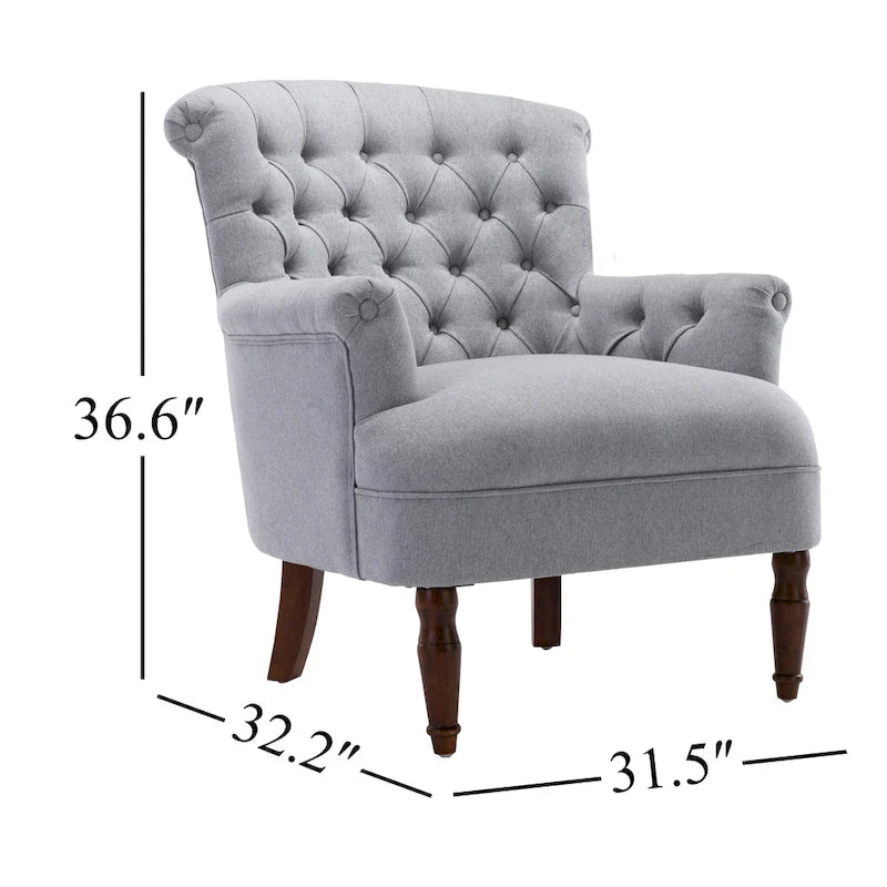 Tufted Fabric Oversized Club Chair