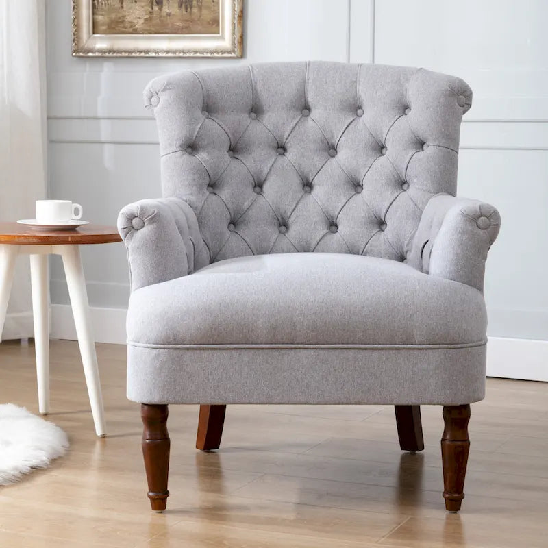 Tufted Fabric Oversized Club Chair