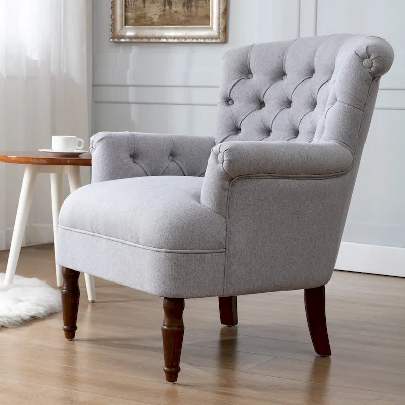 Tufted Fabric Oversized Club Chair
