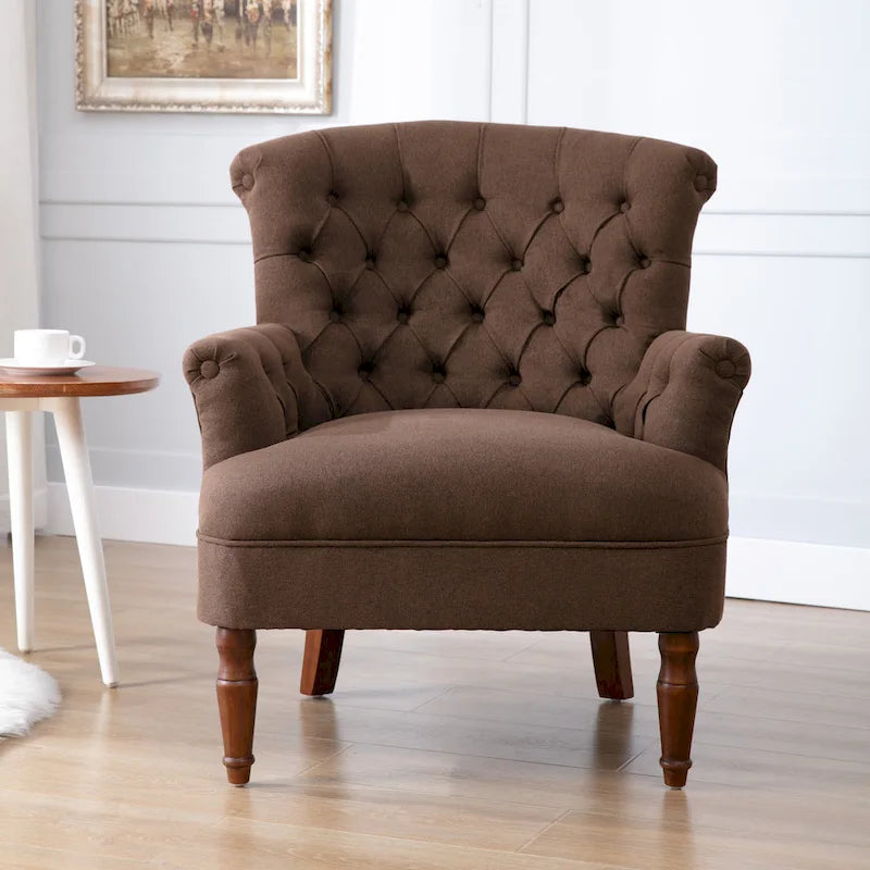 Tufted Fabric Oversized Club Chair