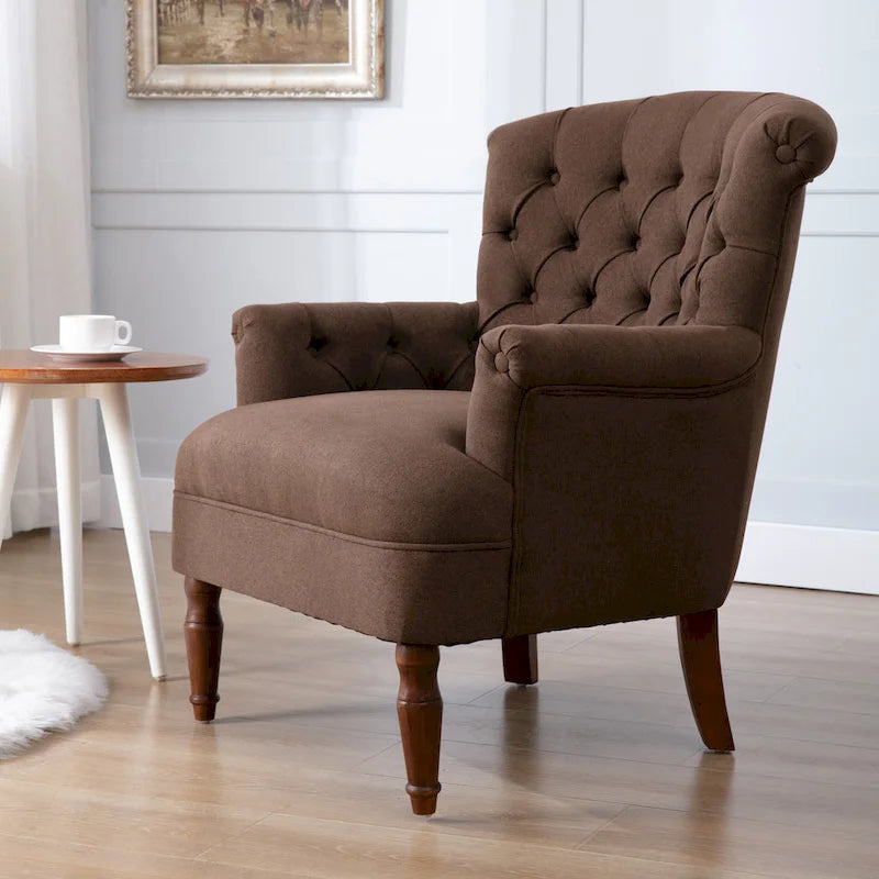 Tufted Fabric Oversized Club Chair