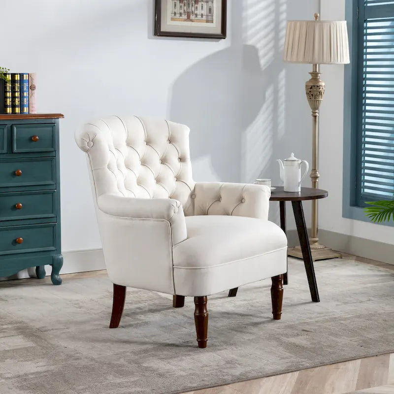 Tufted Fabric Oversized Club Chair