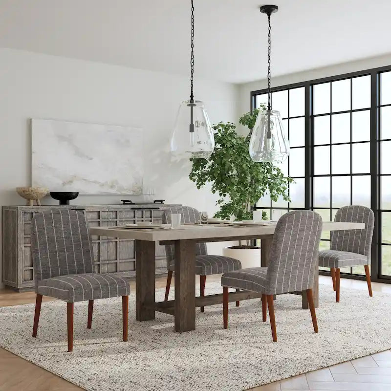 Rounded back Upholstered Dining chair-Single Pack