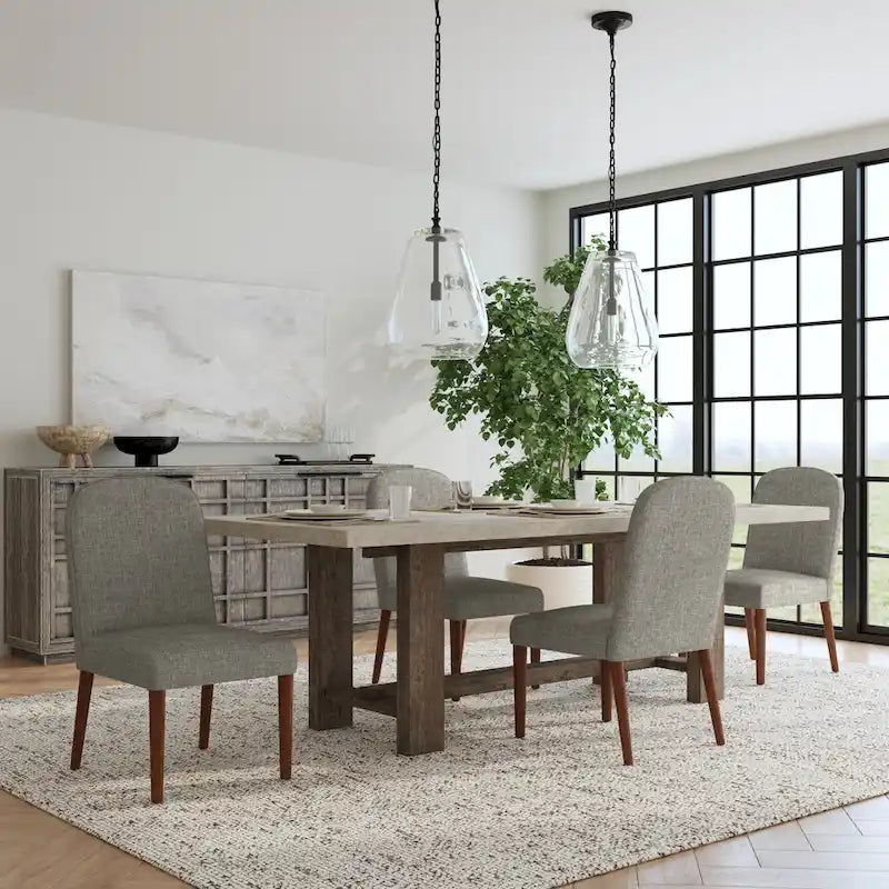 Rounded back Upholstered Dining chair-Single Pack