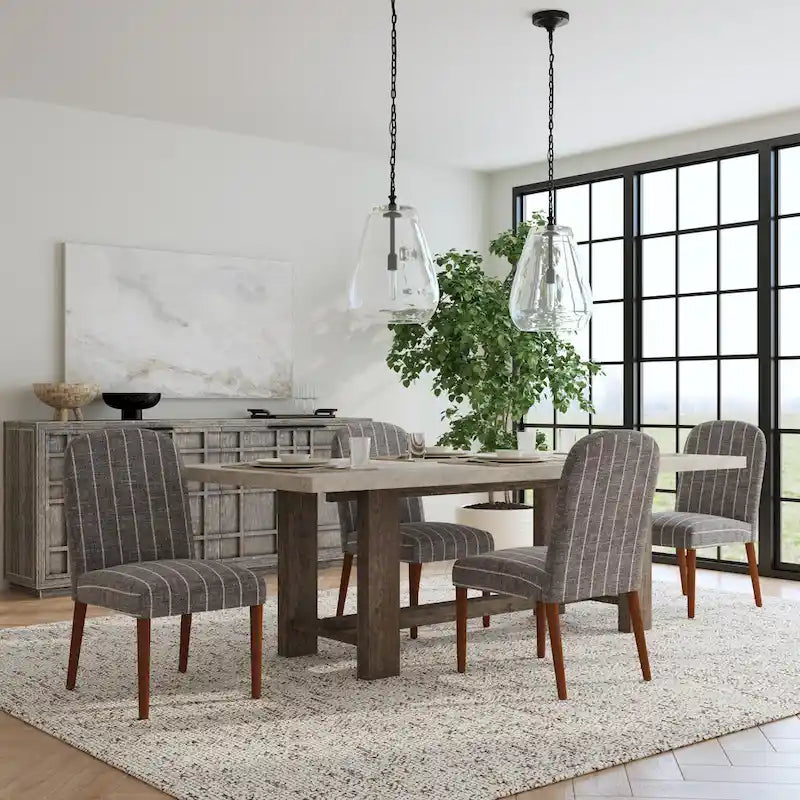 Rounded back Upholstered Dining chair-Single Pack