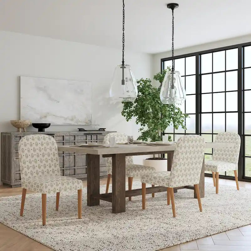 Rounded back Upholstered Dining chair-Single Pack