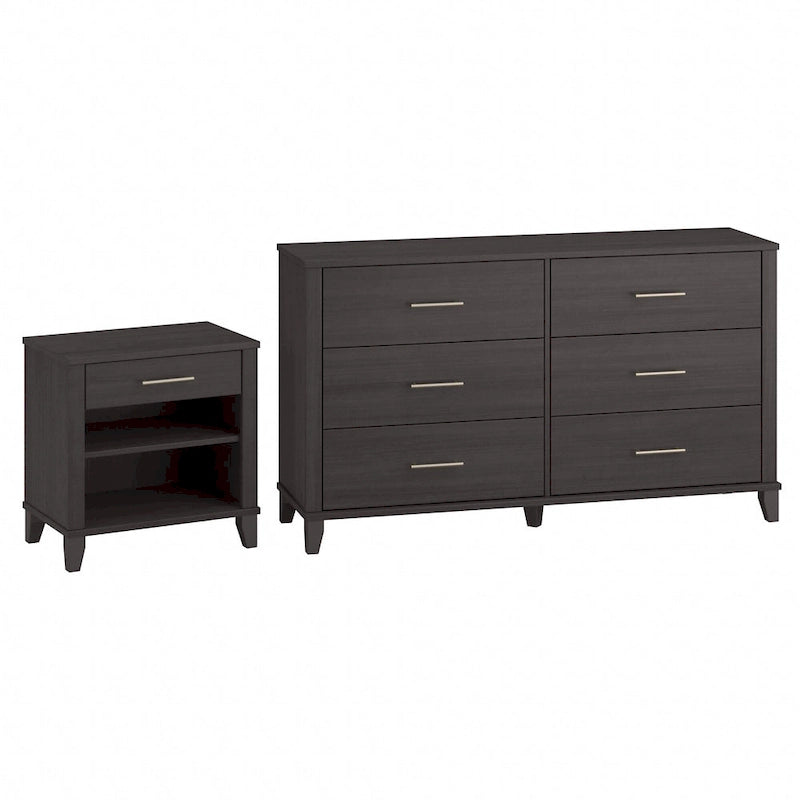 6 Drawer Dresser and Nightstand Set