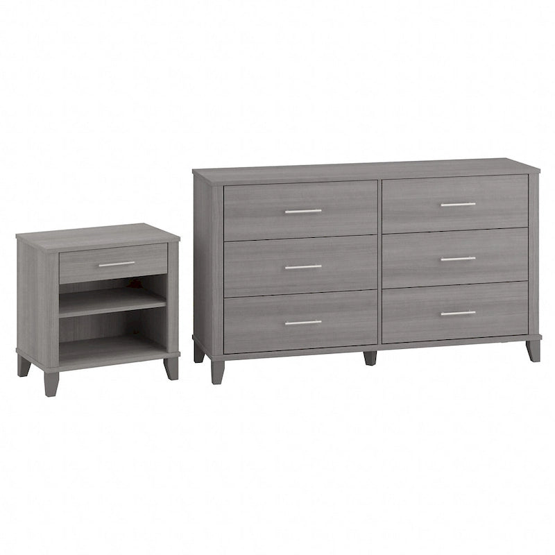 6 Drawer Dresser and Nightstand Set