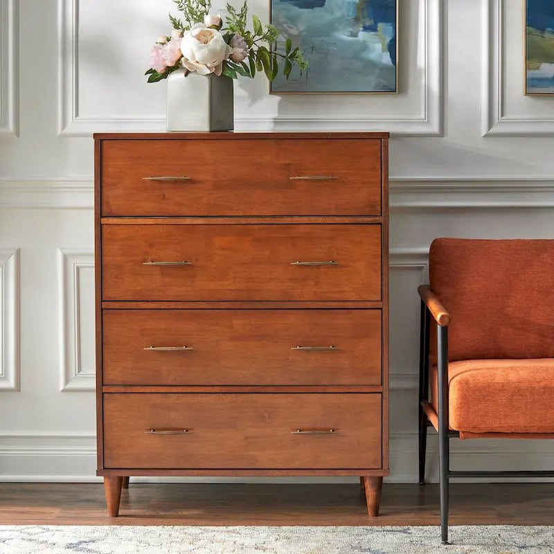 4-Drawer Mid-Century Modern Chest