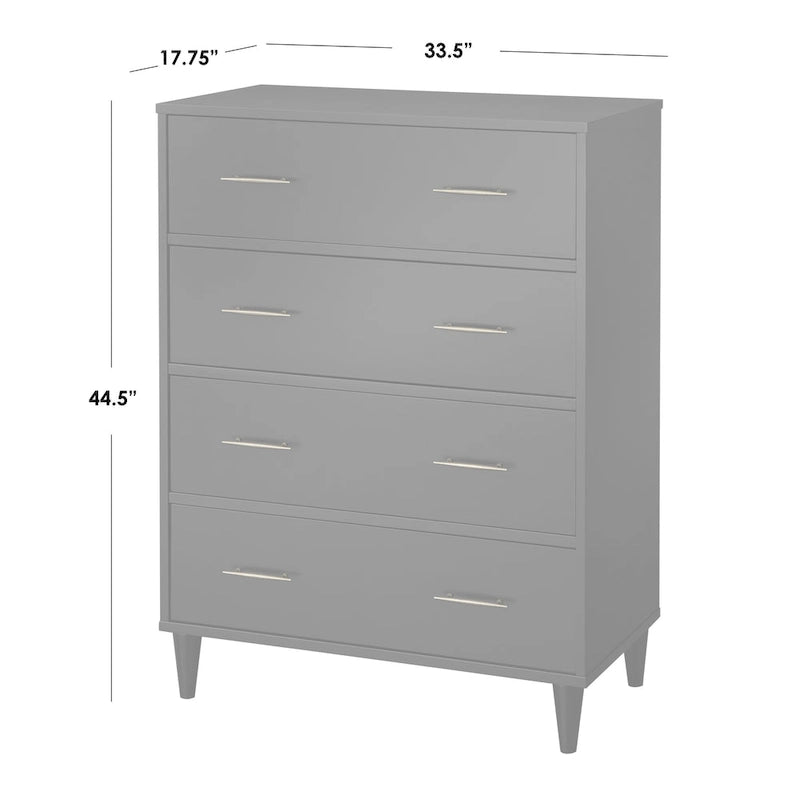 4-Drawer Mid-Century Modern Chest