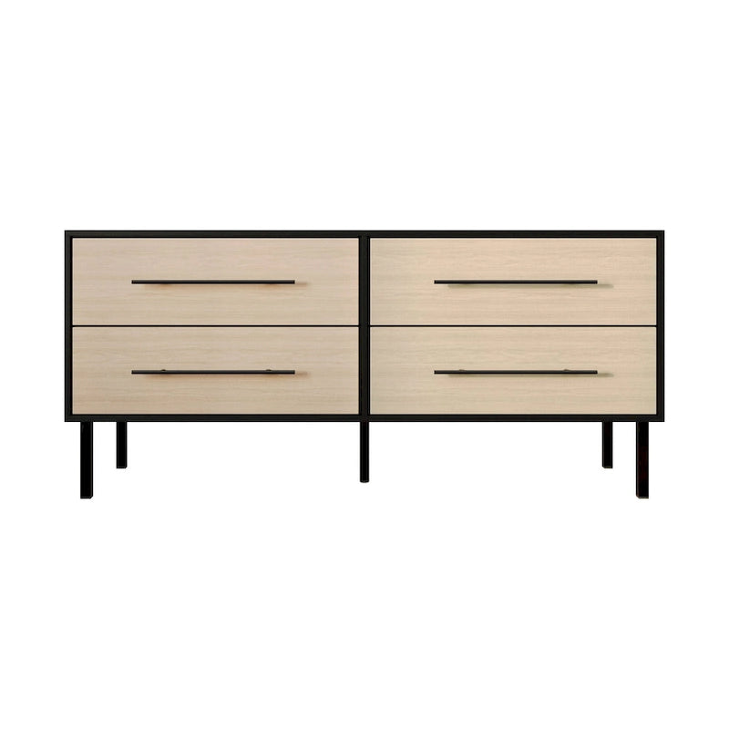 Transitional 4-Drawers Wooden Dresser