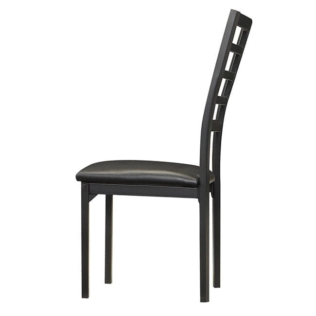 Espresso Contoured Metal Dining Chairs (Set of 4)