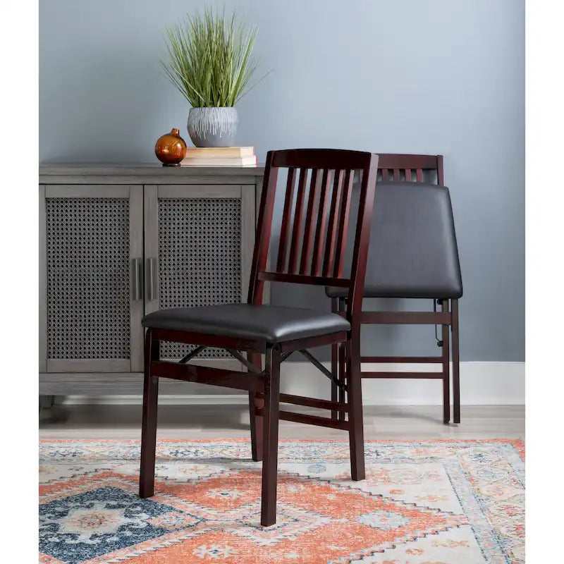 Espresso Folding Chair (Set of 2)