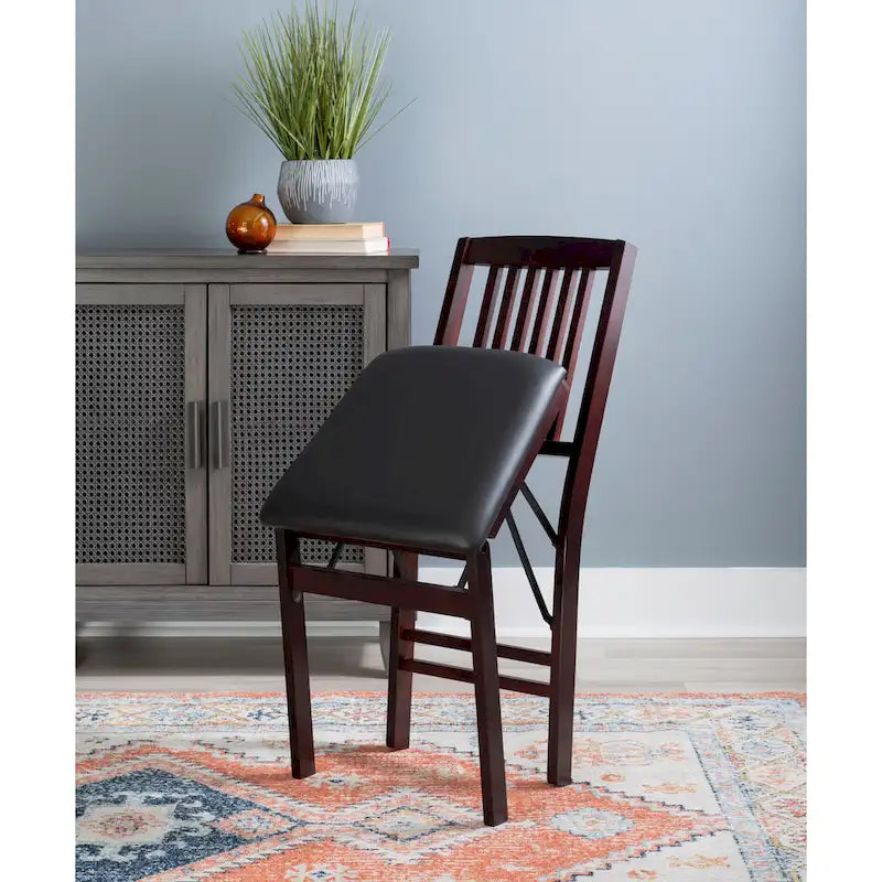 Espresso Folding Chair (Set of 2)