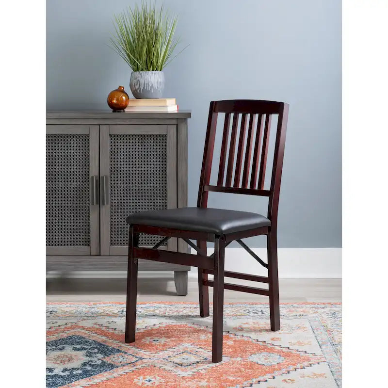 Espresso Folding Chair (Set of 2)