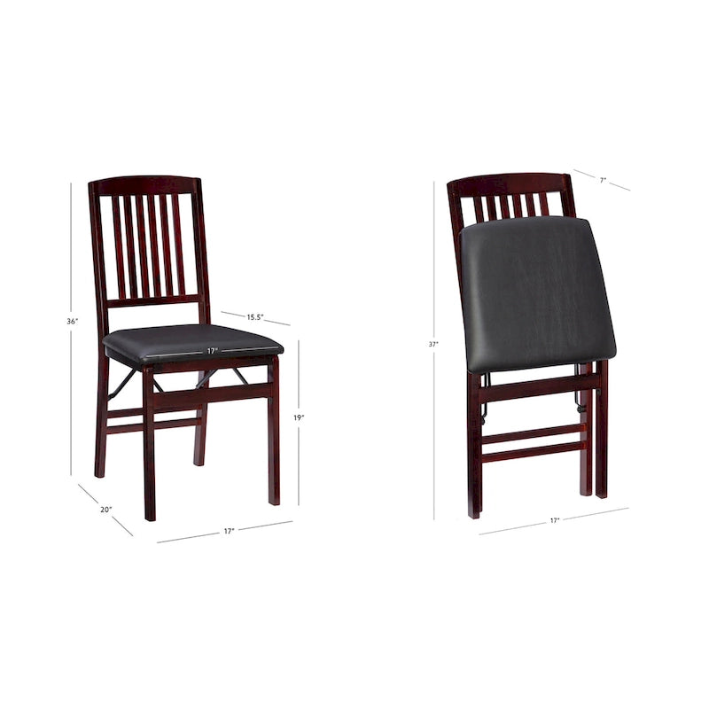 Espresso Folding Chair (Set of 2)