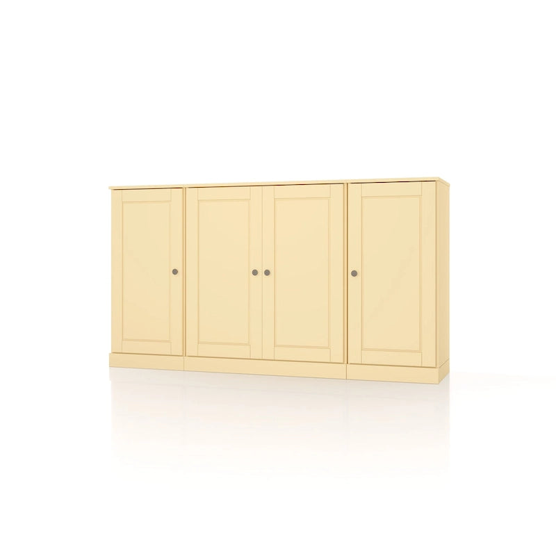 100% Solid Wood 65 Sideboard with Clear, Frosted Glass or Solid Wood Doors