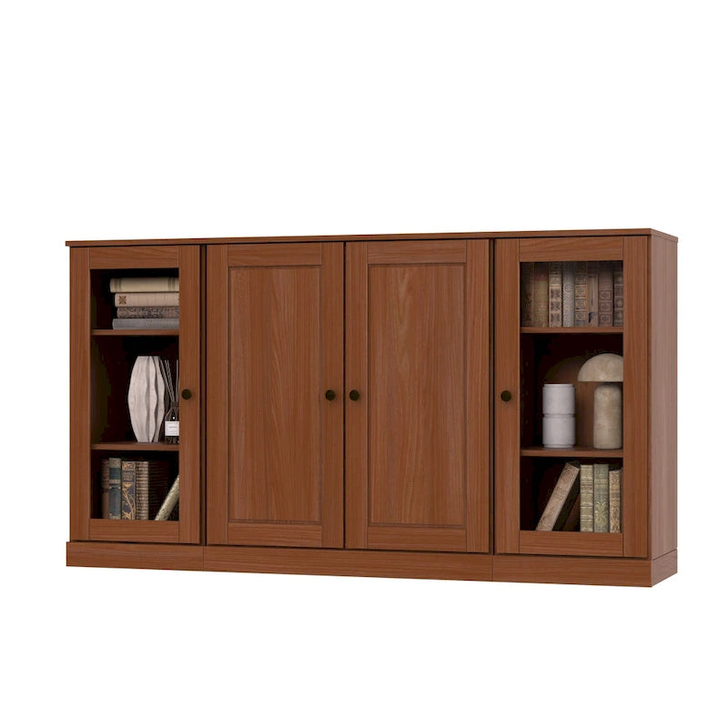 100% Solid Wood 65 Sideboard with Clear, Frosted Glass or Solid Wood Doors