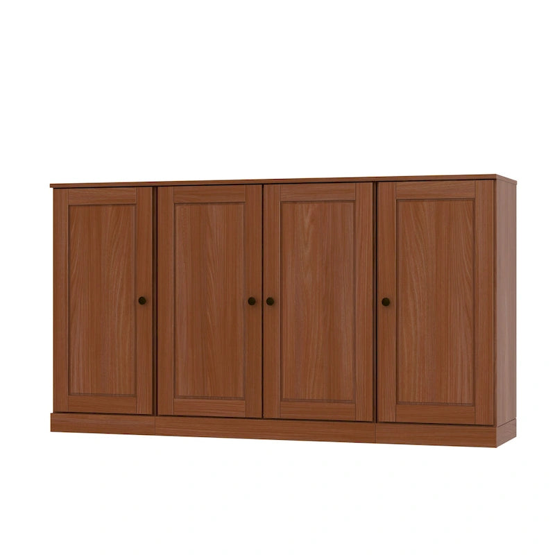 100% Solid Wood 65 Sideboard with Clear, Frosted Glass or Solid Wood Doors