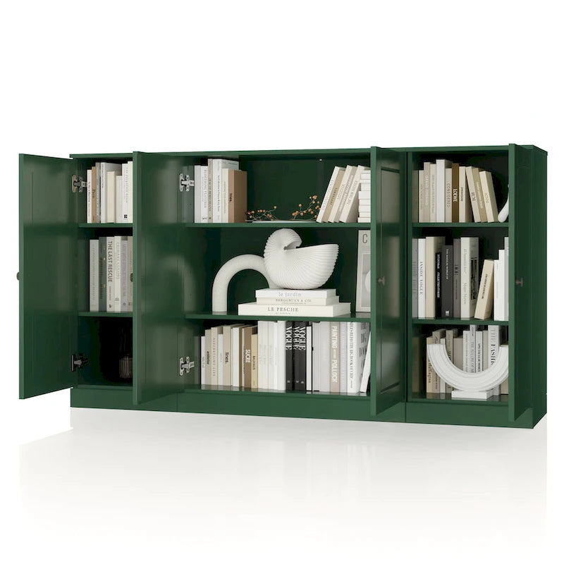 100% Solid Wood 65 Sideboard with Clear, Frosted Glass or Solid Wood Doors