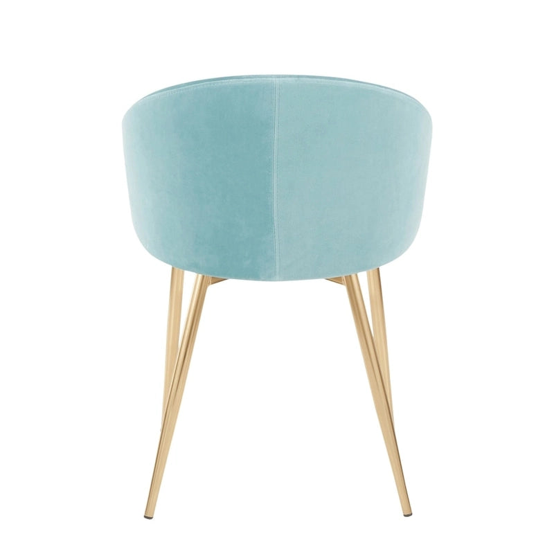 Glam Gold Upholstered Chair - N/A