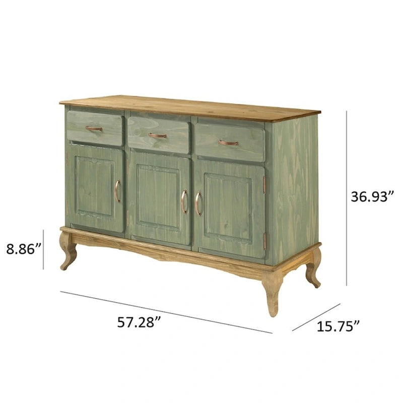 Wood Buffet Sideboard Green
