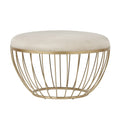 Fabric Upholstered Round Ottoman
